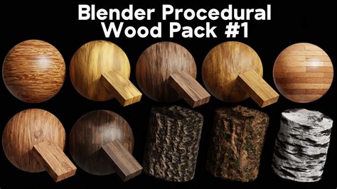 Blender Procedural Wood Material Pack 1 Blendernation Bazaar