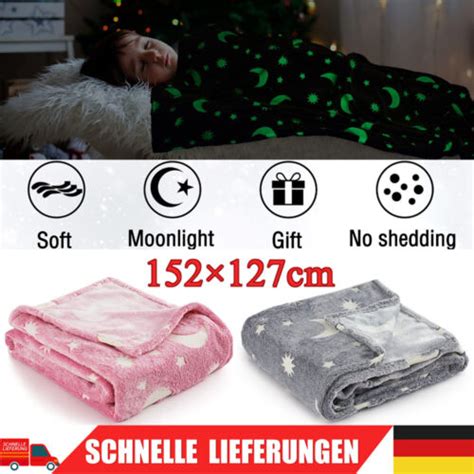 Kuscheldecke Glow In The Dark Stern Decke Weich Warm Leuchtet Im