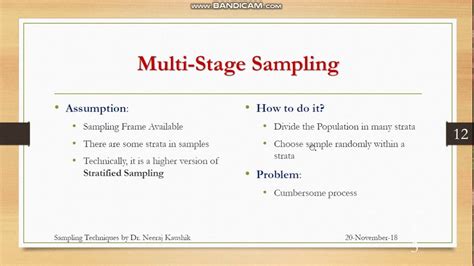 Single Stage Sampling