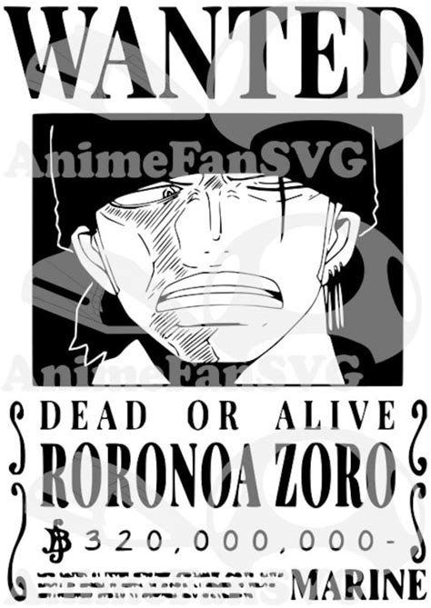 One Piece Zoro Wanted Poster