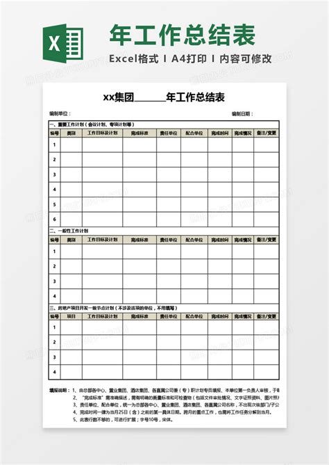 集团年度工作总结表excel模板下载excel图客巴巴