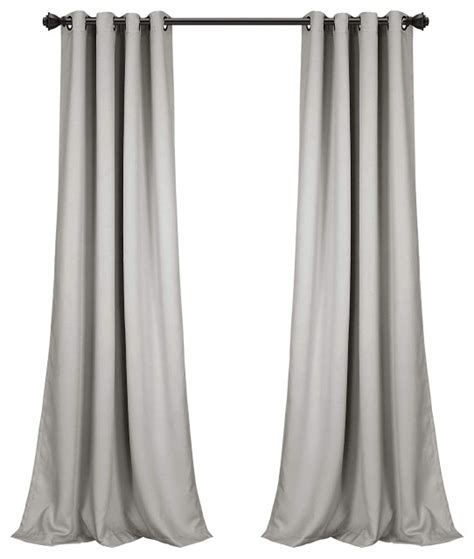 Lush Decor Insulated Grommet Blackout Curtain Panels Light Gray Pair