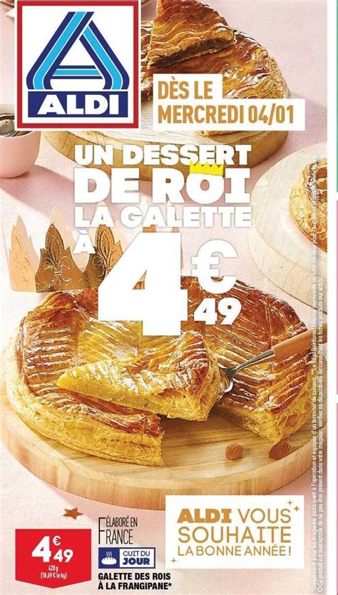 Promo Galette des rois à la frangipane chez ALDI