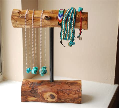 Wooden Necklace Bracelet Holder Medium Display Stand Home