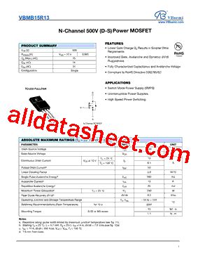 VBMB15R13 Datasheet PDF VBsemi Electronics Co Ltd