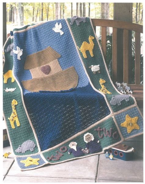 Noahs Ark Afghan Baby Afghan Crochet Noahs Ark Leisure Arts