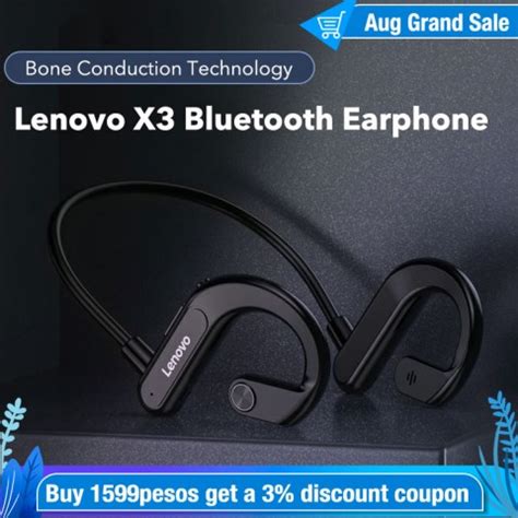 Lenovo X Bone Conduction Bluetooth Earphone Sport Waterproof