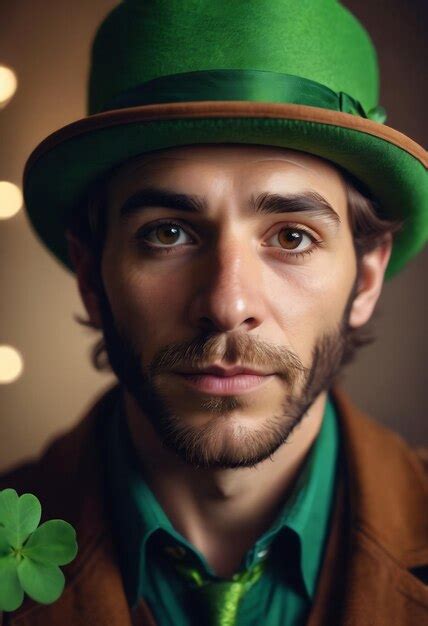 Premium Photo St Patricks Day Abstract Background Clover Green Hat