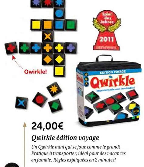 Promo Qwirkle édition Voyage chez Jouets Sajou iCatalogue fr