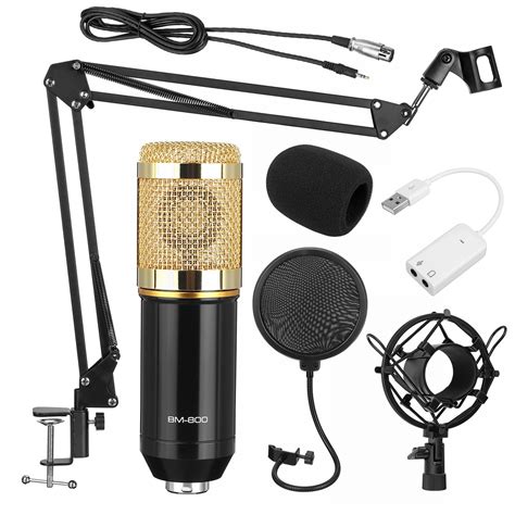 BM800 Microphone Kit Audio Studio Mic Set Condenser Microphone Kit