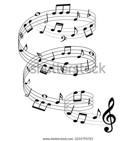 Music Notes Background Musical Elements On Stock Vector Royalty Free