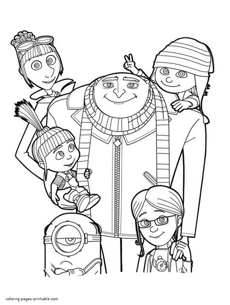 Despicable me 3 coloring pictures for kids || COLORING-PAGES-PRINTABLE.COM