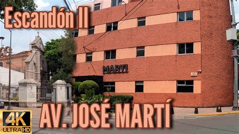 Av José Martí in Escandon neighborhood in Mexico City 4K Virtual