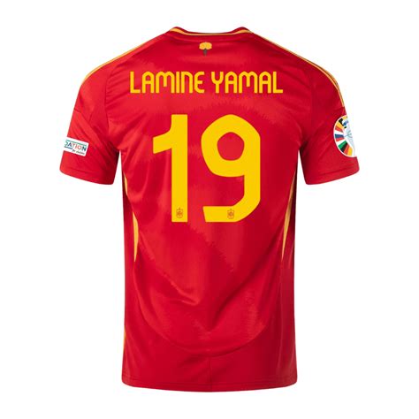 Lamine Yamal 19 Spain National Team 2024 Home Jersey Scarlet OGASPORTS