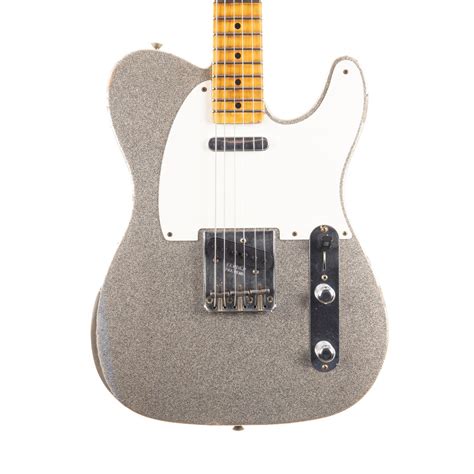 Fender Custom Shop 1955 Telecaster Relic Aged Silver Sparkle Cream City Music