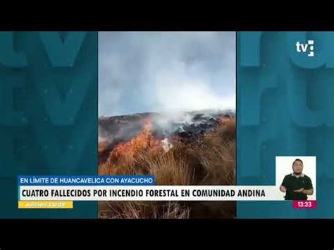 Incendio Forestal En Comunidad Ubicada Entre Huancavelica Y Ayacucho