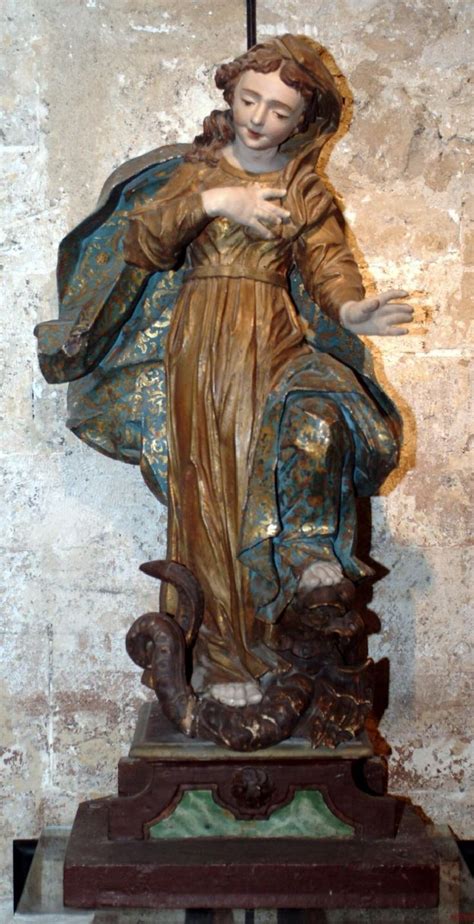 Bottega Napoletana Sec XVIII Statua Madonna Immacolata