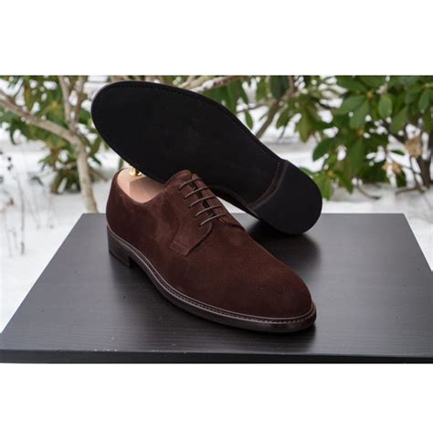 Handmade Mens Brown Suede Formal Derby Shoes Men Brown Rebelsmarket