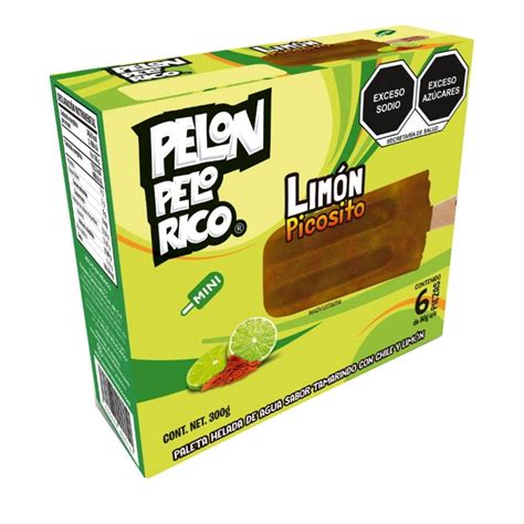 Paletas heladas Pelón Pelo Rico sabor limón 6 paletas de 50 g c u Walmart