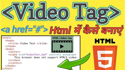 Video Tag With Anchor Tag In Html Video Tag Html