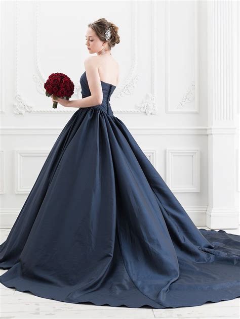 大人シックなネイビーのシンプルなカラードレスss5520nv【レンタル】 Gowns Dresses Ball Gown Dresses