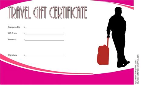 Free Printable Travel Gift Certificate Template