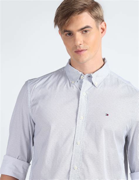 Buy Tommy Hilfiger Geometric Print Cotton Shirt