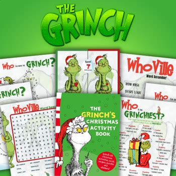 Printable Grinch Activity Pack Grinch Christmas Game By Superstar