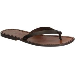 Sandales Cuir Homme Artisanales Marron Fait En Italie Artisans Du Cuir