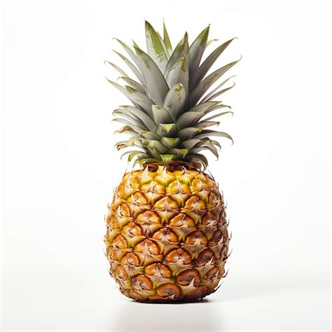 Premium Ai Image Shadowless Pineapple On White Background