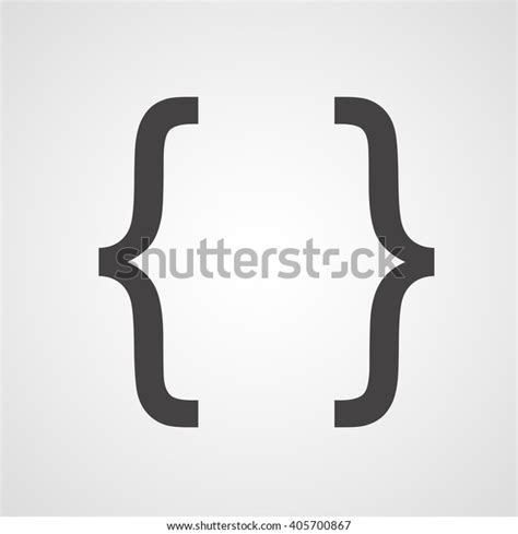 Left Right Curly Bracket Sign Icon Stock Vector (Royalty Free) 405700867