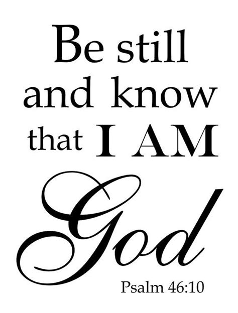 Be Still And Know I Am God Psalm 46 Wall Lettering Stencil WW250