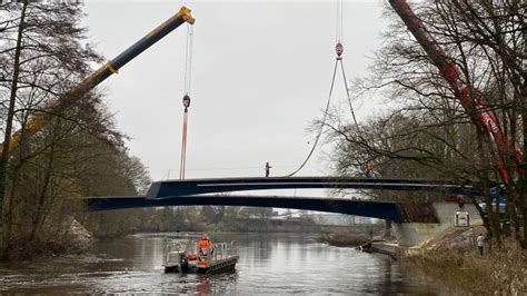 Neue Hasebrinkbrücke Meppen Stahlträger eingebaut NOZ