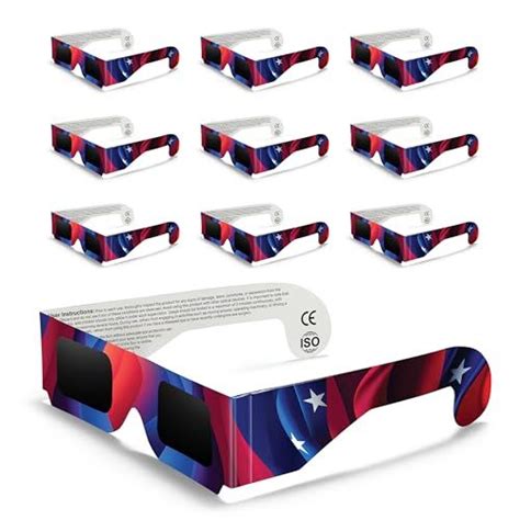 Medical King Solar Eclipse Glasses 10 Pack 2024 Ce And Iso Certified Safe Shades For Direct