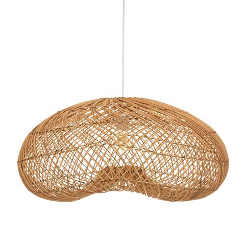 Suspensión de ratán jeny beige natural d 68 Atmosphera créateur d