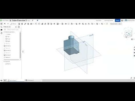 Onshape Cube Exercise Youtube