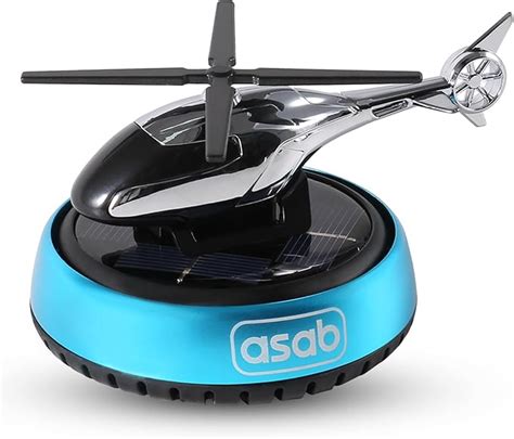 Asab Helicopter Solar Powered Car Air Freshener Rotation Aromatherapy