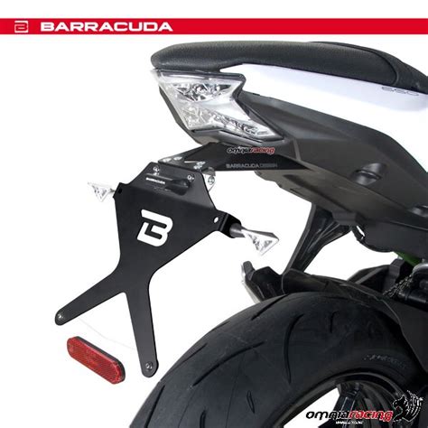 Kit Portatarga Barracuda In Alluminio Nero Per Kawasaki Z