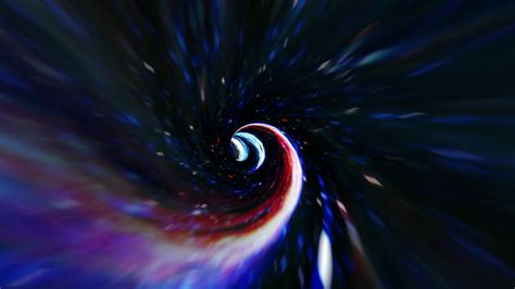 Blue Hyperspace Warp Tunnel Through Time Vortex Stock Video At