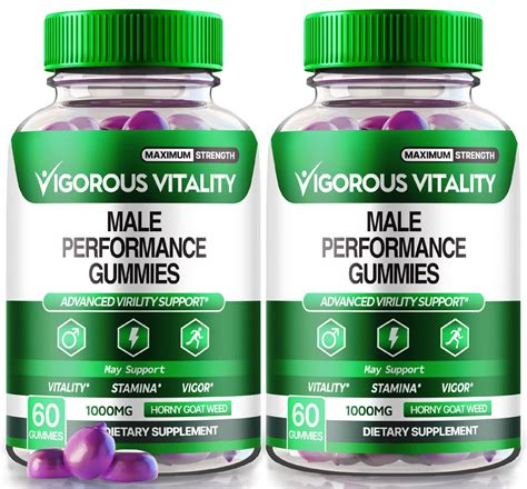 2 Pack Vigorous Vitality Gummies Vigorousvitality Gummy Performance Support All Natural