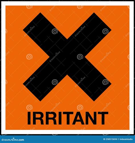 Irritant Hazard Sign Or Symbol Vector Design Isolated On White