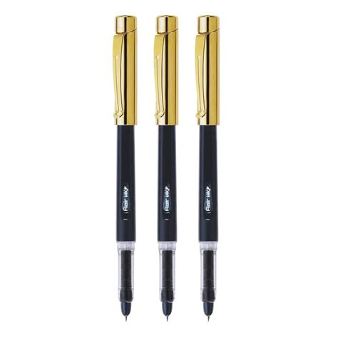 FLAIR Inky Series Gold Liquid Ink Fountain Pen Blister Pack Stainless