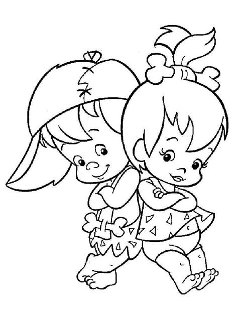 Pebbles and Bam Bam coloring pages. Free Printable Pebbles and Bam Bam coloring pages. Unicorn ...