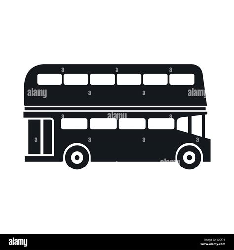 Double Decker Bus Icon Simple Style Stock Vector Image And Art Alamy