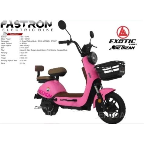 Jual Sepeda Listrik Exotic Fastron Watt Electric Bike By Pacific