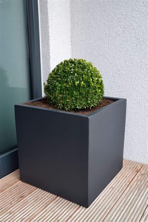 Pflanzk Bel Blumenk Bel Blumentopf Fiberglas Anthrazit Block X X