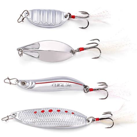 Buy Spoon Fishing Lures Mix Size Pxs Full Metal Spoon Vib Fishing