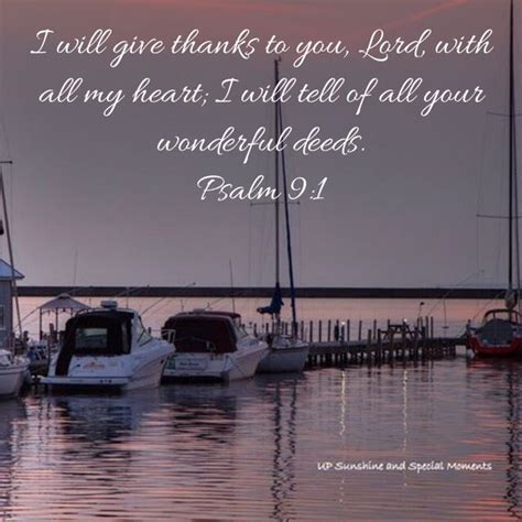 Psalms I Will Give Thanks To You Lord With All My Heart I Will