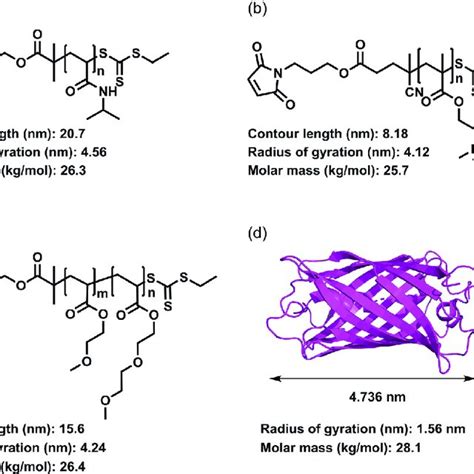 Chemical Structures And Molar Masses Of A Pnipam B Poega And C