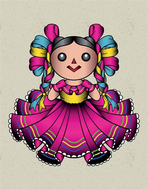 mexican doll traditional 3763297 Vector Art at Vecteezy